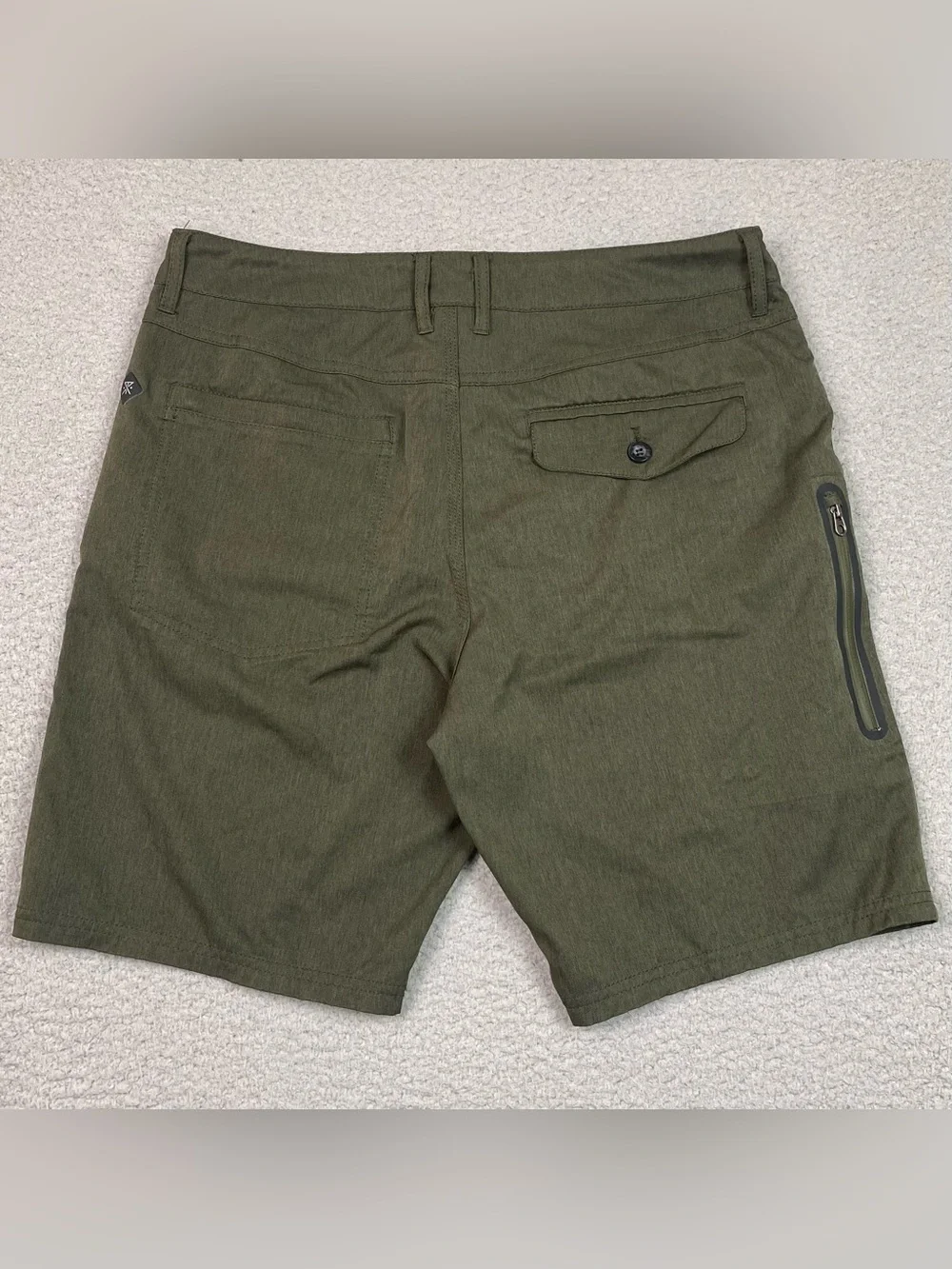 Roark Shorts Men's Size 32 Green Stretch Chino Hybrid Outdoor Beach 8
